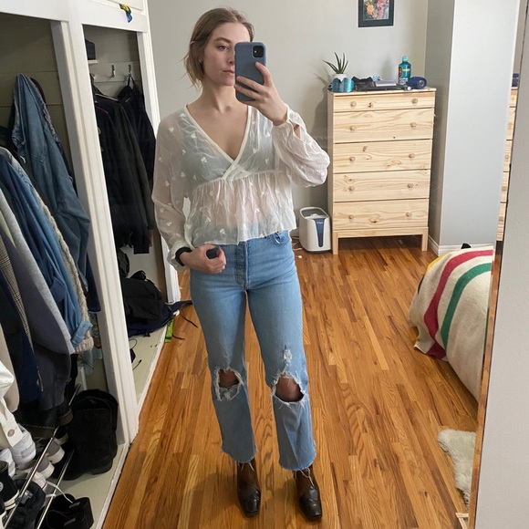 Aritzia Tops - WILFRED PEPLUM BLOUSE